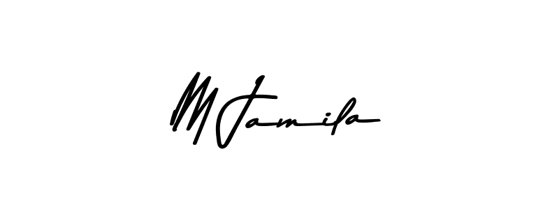 Use a signature maker to create a handwritten signature online. With this signature software, you can design (Asem Kandis PERSONAL USE) your own signature for name M Jamila. M Jamila signature style 9 images and pictures png