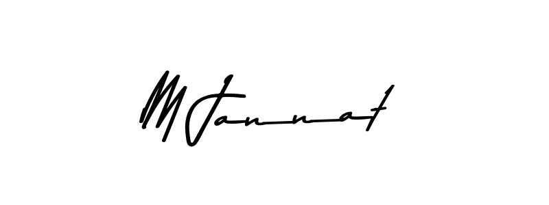 Create a beautiful signature design for name M Jannat. With this signature (Asem Kandis PERSONAL USE) fonts, you can make a handwritten signature for free. M Jannat signature style 9 images and pictures png