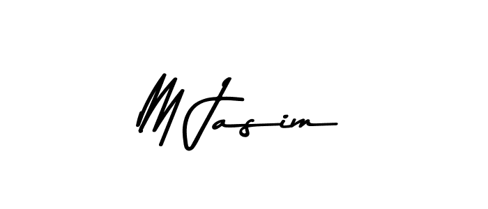 How to make M Jasim name signature. Use Asem Kandis PERSONAL USE style for creating short signs online. This is the latest handwritten sign. M Jasim signature style 9 images and pictures png