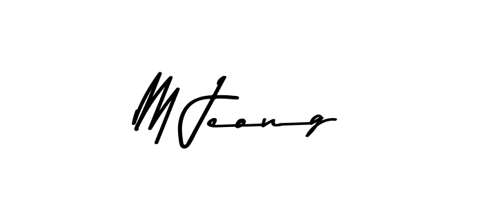 Create a beautiful signature design for name M Jeong. With this signature (Asem Kandis PERSONAL USE) fonts, you can make a handwritten signature for free. M Jeong signature style 9 images and pictures png