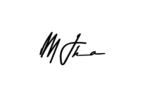 The best way (Asem Kandis PERSONAL USE) to make a short signature is to pick only two or three words in your name. The name M Jha include a total of six letters. For converting this name. M Jha signature style 9 images and pictures png