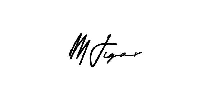 Use a signature maker to create a handwritten signature online. With this signature software, you can design (Asem Kandis PERSONAL USE) your own signature for name M Jigar. M Jigar signature style 9 images and pictures png