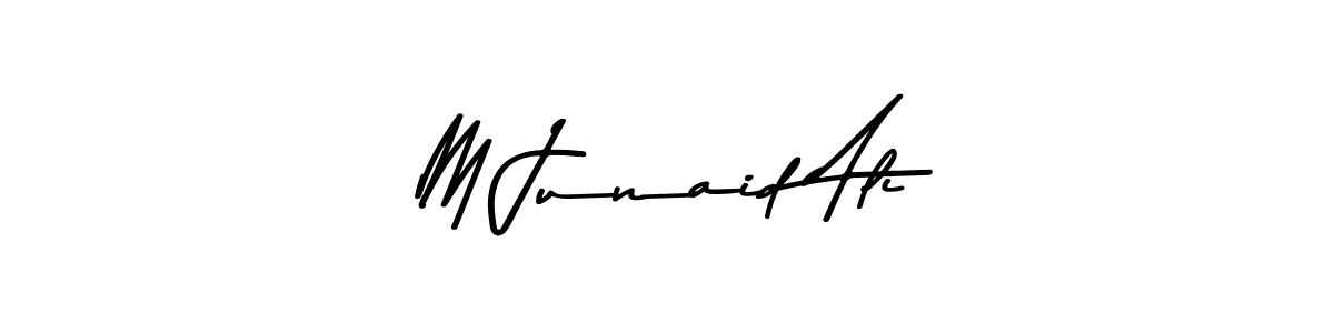 Create a beautiful signature design for name M Junaid Ali. With this signature (Asem Kandis PERSONAL USE) fonts, you can make a handwritten signature for free. M Junaid Ali signature style 9 images and pictures png