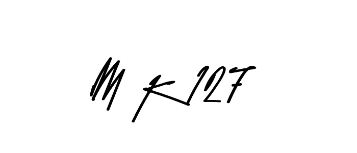 How to make M K 127 name signature. Use Asem Kandis PERSONAL USE style for creating short signs online. This is the latest handwritten sign. M K 127 signature style 9 images and pictures png