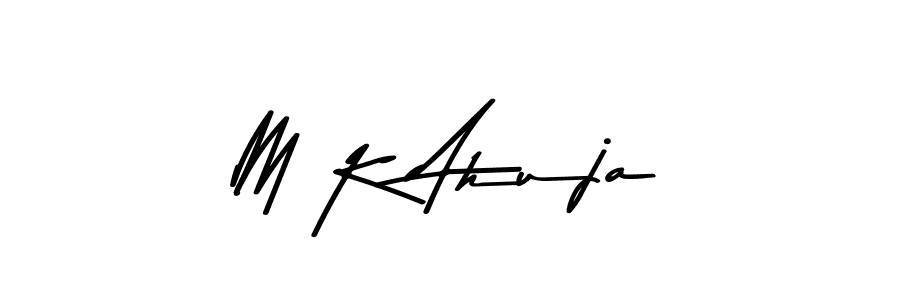 Design your own signature with our free online signature maker. With this signature software, you can create a handwritten (Asem Kandis PERSONAL USE) signature for name M K Ahuja. M K Ahuja signature style 9 images and pictures png