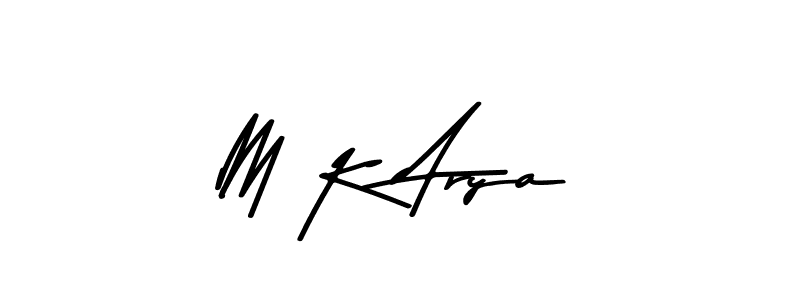 Use a signature maker to create a handwritten signature online. With this signature software, you can design (Asem Kandis PERSONAL USE) your own signature for name M K Arya. M K Arya signature style 9 images and pictures png