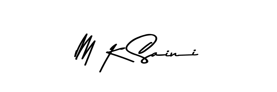 The best way (Asem Kandis PERSONAL USE) to make a short signature is to pick only two or three words in your name. The name M K Saini include a total of six letters. For converting this name. M K Saini signature style 9 images and pictures png