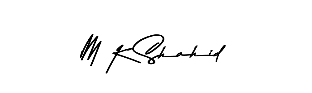 Use a signature maker to create a handwritten signature online. With this signature software, you can design (Asem Kandis PERSONAL USE) your own signature for name M K Shahid. M K Shahid signature style 9 images and pictures png