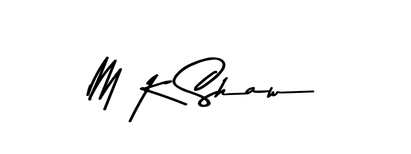 The best way (Asem Kandis PERSONAL USE) to make a short signature is to pick only two or three words in your name. The name M K Shaw include a total of six letters. For converting this name. M K Shaw signature style 9 images and pictures png