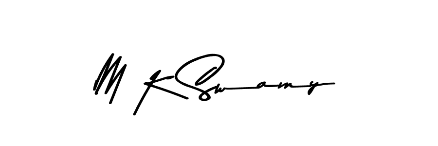 The best way (Asem Kandis PERSONAL USE) to make a short signature is to pick only two or three words in your name. The name M K Swamy include a total of six letters. For converting this name. M K Swamy signature style 9 images and pictures png