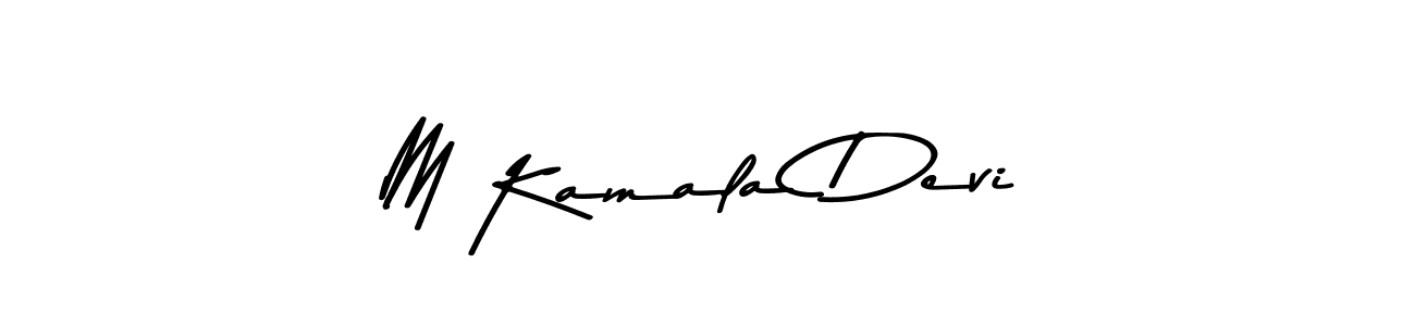 Make a beautiful signature design for name M Kamala Devi. With this signature (Asem Kandis PERSONAL USE) style, you can create a handwritten signature for free. M Kamala Devi signature style 9 images and pictures png