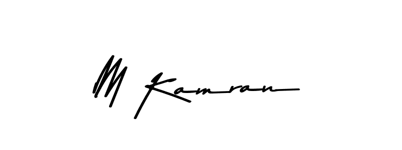 The best way (Asem Kandis PERSONAL USE) to make a short signature is to pick only two or three words in your name. The name M Kamran include a total of six letters. For converting this name. M Kamran signature style 9 images and pictures png