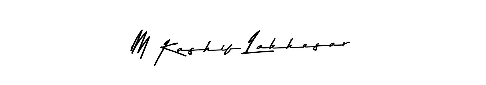 Also You can easily find your signature by using the search form. We will create M Kashif Lakhesar name handwritten signature images for you free of cost using Asem Kandis PERSONAL USE sign style. M Kashif Lakhesar signature style 9 images and pictures png