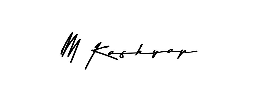 How to make M Kashyap name signature. Use Asem Kandis PERSONAL USE style for creating short signs online. This is the latest handwritten sign. M Kashyap signature style 9 images and pictures png