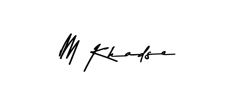 Make a beautiful signature design for name M Khadse. Use this online signature maker to create a handwritten signature for free. M Khadse signature style 9 images and pictures png