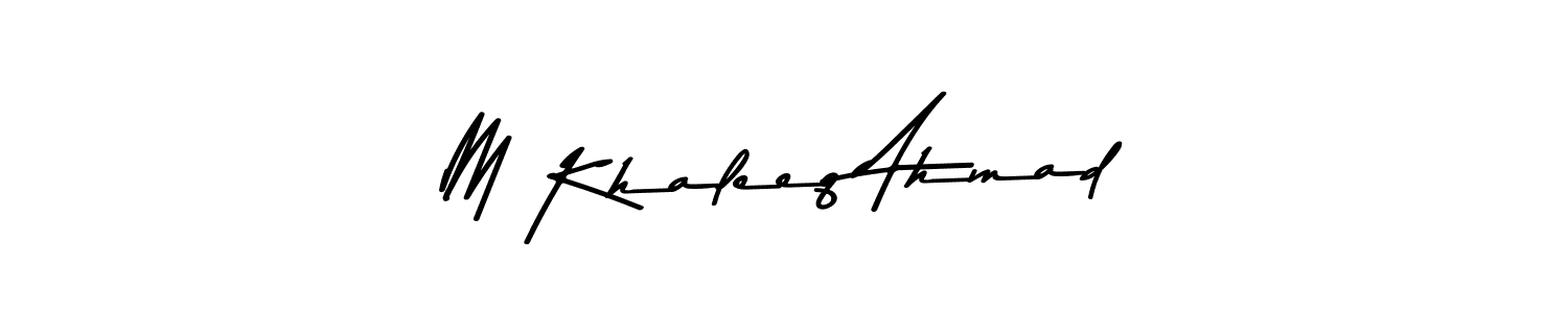 Use a signature maker to create a handwritten signature online. With this signature software, you can design (Asem Kandis PERSONAL USE) your own signature for name M Khaleeq Ahmad. M Khaleeq Ahmad signature style 9 images and pictures png