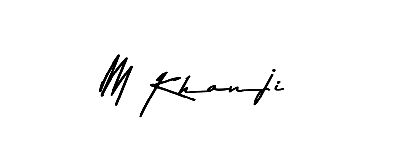Make a beautiful signature design for name M Khanji. With this signature (Asem Kandis PERSONAL USE) style, you can create a handwritten signature for free. M Khanji signature style 9 images and pictures png