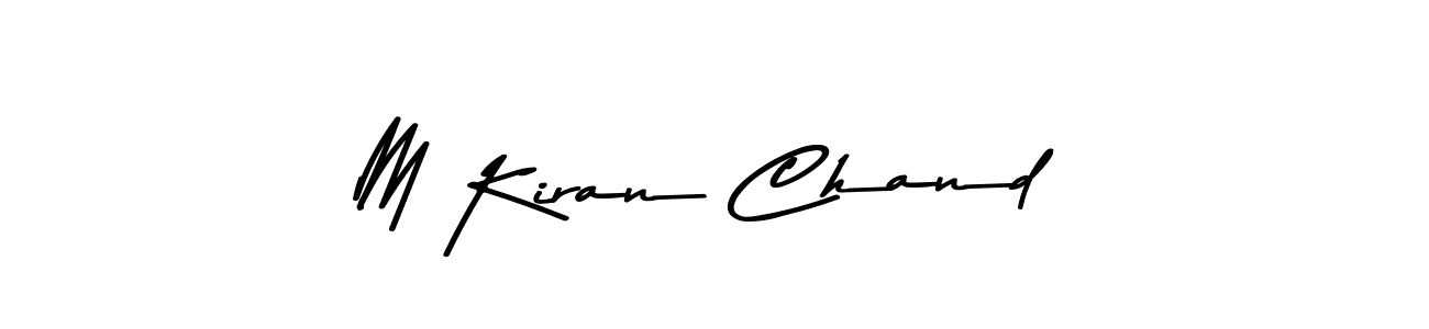 if you are searching for the best signature style for your name M Kiran Chand. so please give up your signature search. here we have designed multiple signature styles  using Asem Kandis PERSONAL USE. M Kiran Chand signature style 9 images and pictures png