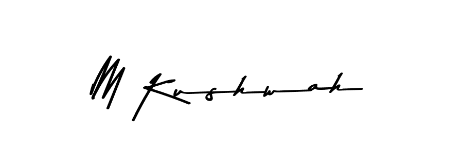 The best way (Asem Kandis PERSONAL USE) to make a short signature is to pick only two or three words in your name. The name M Kushwah include a total of six letters. For converting this name. M Kushwah signature style 9 images and pictures png