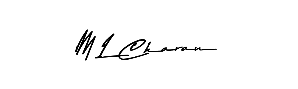 You should practise on your own different ways (Asem Kandis PERSONAL USE) to write your name (M L Charan) in signature. don't let someone else do it for you. M L Charan signature style 9 images and pictures png