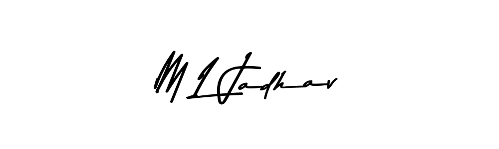 Asem Kandis PERSONAL USE is a professional signature style that is perfect for those who want to add a touch of class to their signature. It is also a great choice for those who want to make their signature more unique. Get M L Jadhav name to fancy signature for free. M L Jadhav signature style 9 images and pictures png