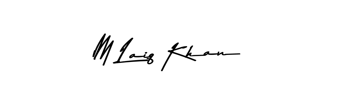 Asem Kandis PERSONAL USE is a professional signature style that is perfect for those who want to add a touch of class to their signature. It is also a great choice for those who want to make their signature more unique. Get M Laiq Khan name to fancy signature for free. M Laiq Khan signature style 9 images and pictures png