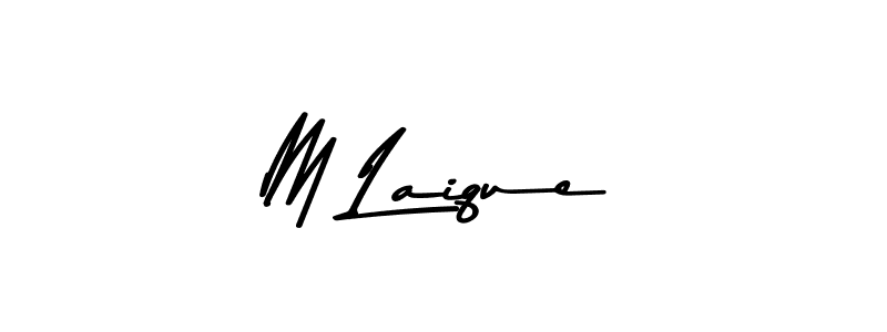 M Laique stylish signature style. Best Handwritten Sign (Asem Kandis PERSONAL USE) for my name. Handwritten Signature Collection Ideas for my name M Laique. M Laique signature style 9 images and pictures png