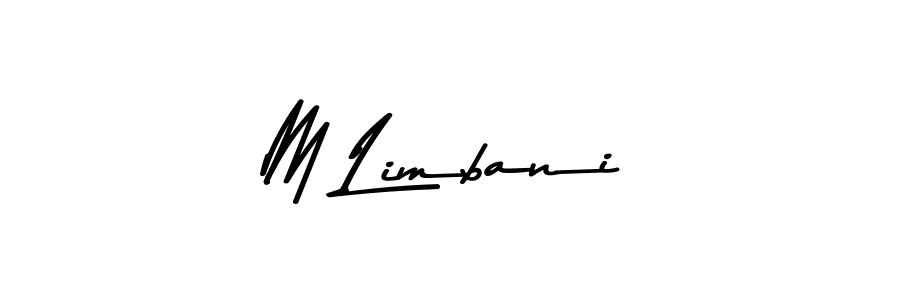 Design your own signature with our free online signature maker. With this signature software, you can create a handwritten (Asem Kandis PERSONAL USE) signature for name M Limbani. M Limbani signature style 9 images and pictures png