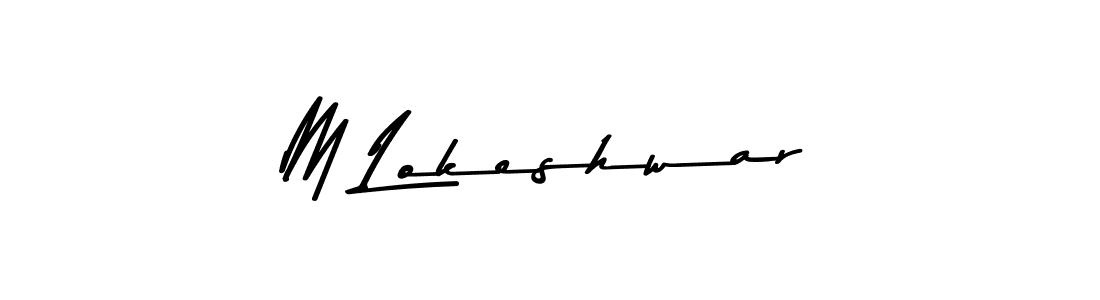 Here are the top 10 professional signature styles for the name M Lokeshwar. These are the best autograph styles you can use for your name. M Lokeshwar signature style 9 images and pictures png