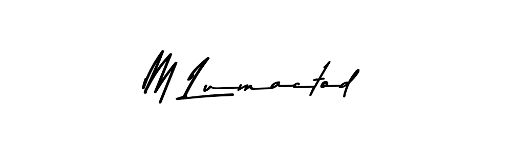 You should practise on your own different ways (Asem Kandis PERSONAL USE) to write your name (M Lumactod) in signature. don't let someone else do it for you. M Lumactod signature style 9 images and pictures png