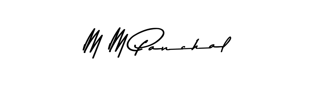 M M Panchal stylish signature style. Best Handwritten Sign (Asem Kandis PERSONAL USE) for my name. Handwritten Signature Collection Ideas for my name M M Panchal. M M Panchal signature style 9 images and pictures png