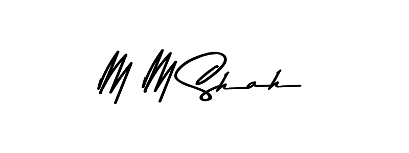 The best way (Asem Kandis PERSONAL USE) to make a short signature is to pick only two or three words in your name. The name M M Shah include a total of six letters. For converting this name. M M Shah signature style 9 images and pictures png