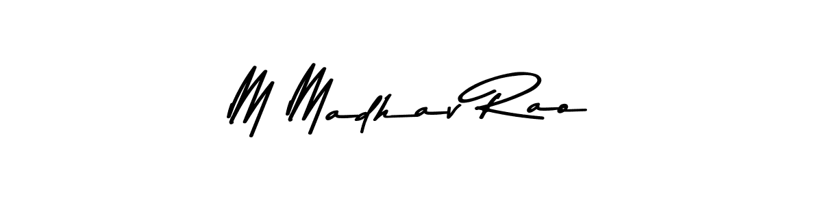 The best way (Asem Kandis PERSONAL USE) to make a short signature is to pick only two or three words in your name. The name M Madhav Rao include a total of six letters. For converting this name. M Madhav Rao signature style 9 images and pictures png