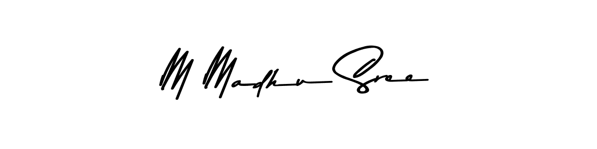 How to make M Madhu Sree signature? Asem Kandis PERSONAL USE is a professional autograph style. Create handwritten signature for M Madhu Sree name. M Madhu Sree signature style 9 images and pictures png