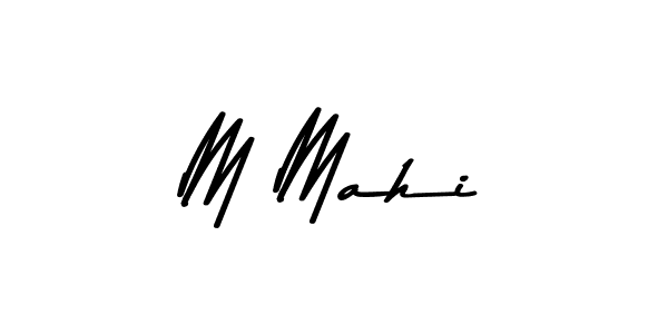Create a beautiful signature design for name M Mahi. With this signature (Asem Kandis PERSONAL USE) fonts, you can make a handwritten signature for free. M Mahi signature style 9 images and pictures png