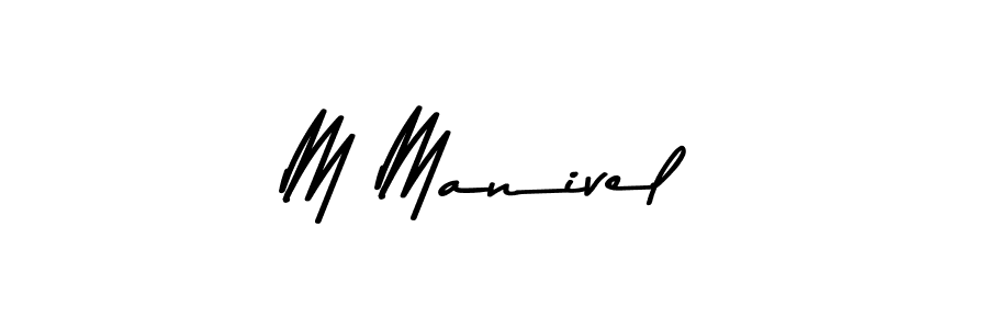 You should practise on your own different ways (Asem Kandis PERSONAL USE) to write your name (M Manivel) in signature. don't let someone else do it for you. M Manivel signature style 9 images and pictures png