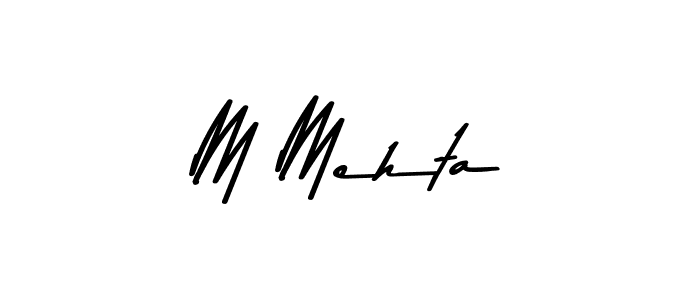 The best way (Asem Kandis PERSONAL USE) to make a short signature is to pick only two or three words in your name. The name M Mehta include a total of six letters. For converting this name. M Mehta signature style 9 images and pictures png