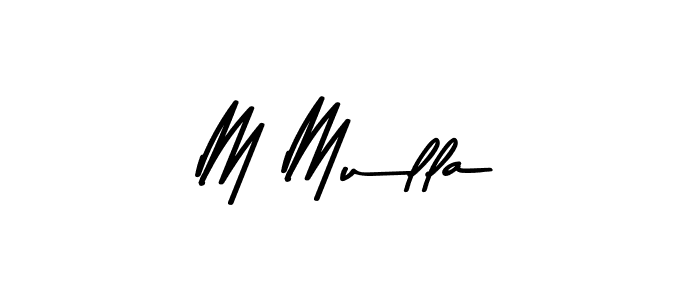 The best way (Asem Kandis PERSONAL USE) to make a short signature is to pick only two or three words in your name. The name M Mulla include a total of six letters. For converting this name. M Mulla signature style 9 images and pictures png
