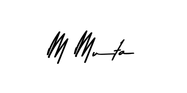 This is the best signature style for the M Muta name. Also you like these signature font (Asem Kandis PERSONAL USE). Mix name signature. M Muta signature style 9 images and pictures png