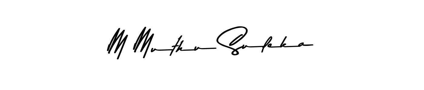 Similarly Asem Kandis PERSONAL USE is the best handwritten signature design. Signature creator online .You can use it as an online autograph creator for name M Muthu Suleka. M Muthu Suleka signature style 9 images and pictures png