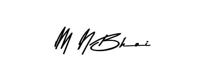 Create a beautiful signature design for name M N Bhoi. With this signature (Asem Kandis PERSONAL USE) fonts, you can make a handwritten signature for free. M N Bhoi signature style 9 images and pictures png