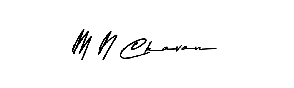 M N Chavan stylish signature style. Best Handwritten Sign (Asem Kandis PERSONAL USE) for my name. Handwritten Signature Collection Ideas for my name M N Chavan. M N Chavan signature style 9 images and pictures png