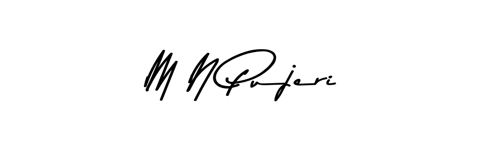Also You can easily find your signature by using the search form. We will create M N Pujeri name handwritten signature images for you free of cost using Asem Kandis PERSONAL USE sign style. M N Pujeri signature style 9 images and pictures png