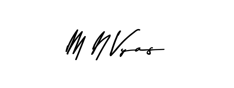 You should practise on your own different ways (Asem Kandis PERSONAL USE) to write your name (M N Vyas) in signature. don't let someone else do it for you. M N Vyas signature style 9 images and pictures png