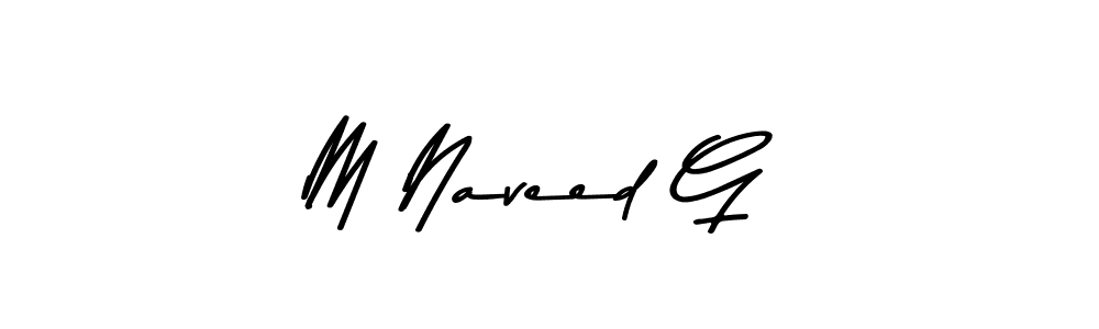 The best way (Asem Kandis PERSONAL USE) to make a short signature is to pick only two or three words in your name. The name M Naveed G include a total of six letters. For converting this name. M Naveed G signature style 9 images and pictures png