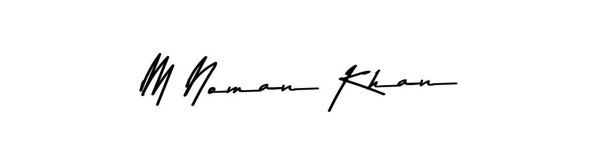 Create a beautiful signature design for name M Noman Khan. With this signature (Asem Kandis PERSONAL USE) fonts, you can make a handwritten signature for free. M Noman Khan signature style 9 images and pictures png
