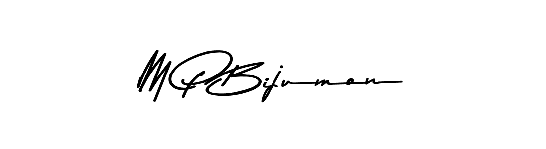 Design your own signature with our free online signature maker. With this signature software, you can create a handwritten (Asem Kandis PERSONAL USE) signature for name M P Bijumon. M P Bijumon signature style 9 images and pictures png