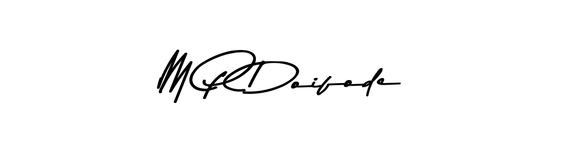 How to make M P Doifode name signature. Use Asem Kandis PERSONAL USE style for creating short signs online. This is the latest handwritten sign. M P Doifode signature style 9 images and pictures png