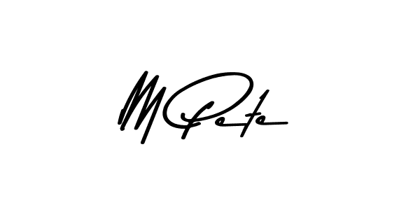 M Pete stylish signature style. Best Handwritten Sign (Asem Kandis PERSONAL USE) for my name. Handwritten Signature Collection Ideas for my name M Pete. M Pete signature style 9 images and pictures png