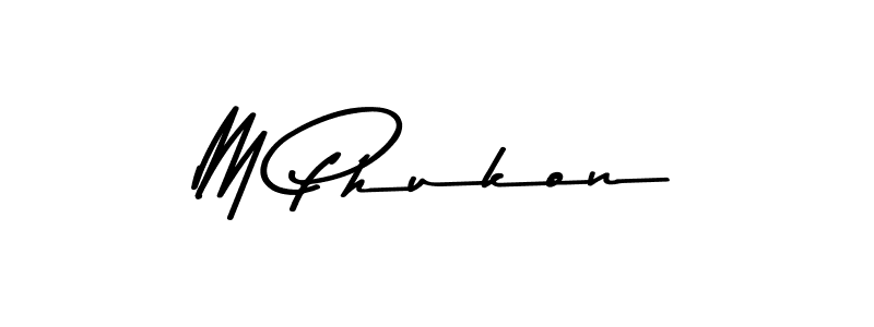 Design your own signature with our free online signature maker. With this signature software, you can create a handwritten (Asem Kandis PERSONAL USE) signature for name M Phukon. M Phukon signature style 9 images and pictures png